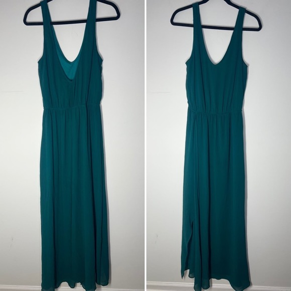 Show Me Your MuMu Emerald Green Kendall Maxi Dress Medium - Picture 2 of 7